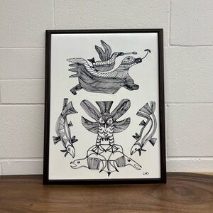 Pitseolak Ashoona Birds of Summer Rosewood Framed Print